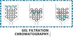 GEL FILTRATION CHROMATOGRAPHY OBJECTIVES 1 The objective of