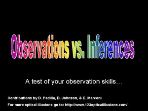 A test of your observation skills Contributions by