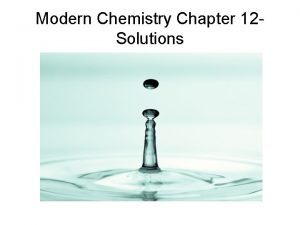 Modern Chemistry Chapter 12 Solutions SECTION 1 TYPES
