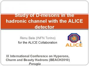 Study of Dmesons in the hadronic channel with