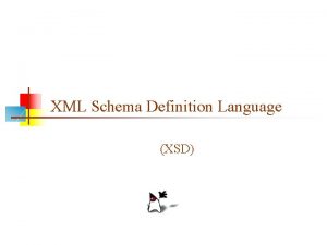XML Schema Definition Language XSD XML Schemas n