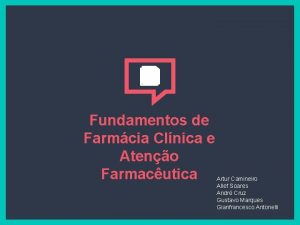 Fundamentos de Farmcia Clnica e Ateno Farmacutica Artur