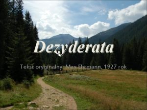 Desiderata tekst