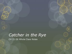 Catcher in the Rye CH 21 26 Whole