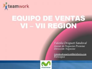 EQUIPO DE VENTAS VI VII REGION Valeska Droguett