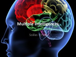 Multiple Intelligences Szlas Tmea The theory of multiple