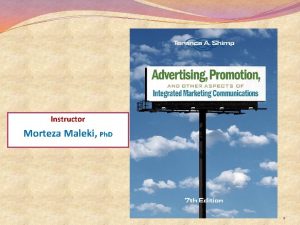 Instructor Morteza Maleki Ph D 1 Advertisers in
