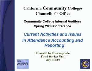 California Community Colleges Chancellors Office Community College Internal