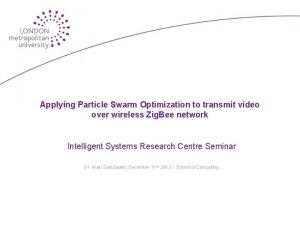 Applying Particle Swarm Optimization to transmit video over