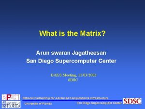 What is the Matrix Arun swaran Jagatheesan San