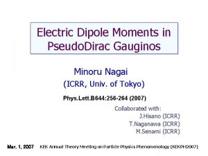 Electric Dipole Moments in Pseudo Dirac Gauginos Minoru