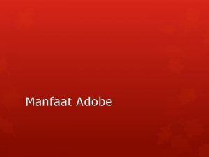 Manfaat Adobe Adobe system perangkat lunak komputer yang