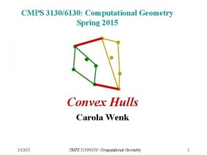 CMPS 31306130 Computational Geometry Spring 2015 Convex Hulls
