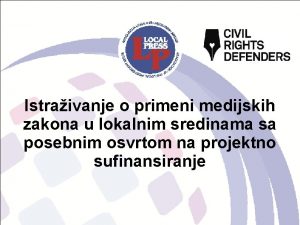 Istraivanje o primeni medijskih zakona u lokalnim sredinama