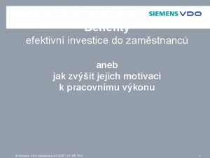 Benefity efektivn investice do zamstnanc aneb jak zvit