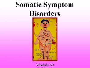 Somatic Symptom Disorders Module 69 What is a