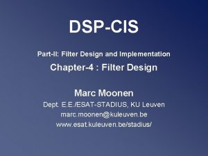 DSPCIS PartII Filter Design and Implementation Chapter4 Filter