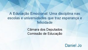 A Educao Emocional Uma disciplina nas escolas e