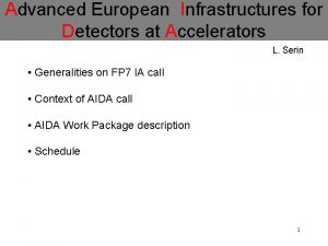 Advanced European Infrastructures for Detectors at Accelerators L