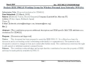 March 2019 doc IEEE 802 15 19 0130