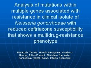 Analysis of mutations within multiple genes associated with