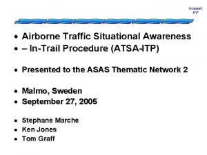 Oceanic ITP Airborne Traffic Situational Awareness InTrail Procedure