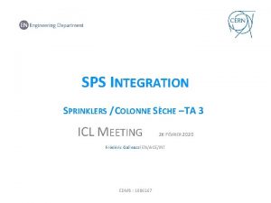 SPS INTEGRATION SPRINKLERS COLONNE SCHE TA 3 ICL