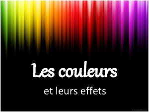 Les couleurs et leurs effets Le rouge Vitalit