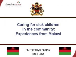 Caring for sick children in the community Experiences