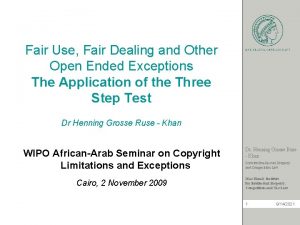 Fair Use Fair Dealing and Other Open Ended