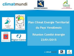 Plan Climat Energie Territorial du Pays Vendmois Runion