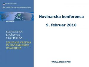 Novinarska konferenca 9 februar 2010 www stat sink