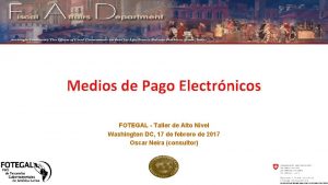 Medios de Pago Electrnicos FOTEGAL Taller de Alto