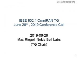 omniran19 0031 00 00 TG IEEE 802 1