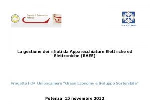 La gestione dei rifiuti da Apparecchiature Elettriche ed