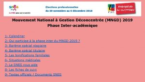 Mouvement National Gestion Dconcentre MNGD 2019 Phase Interacadmique