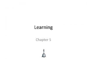 Learning Chapter 5 Chapter 5 Learning Objective Menu