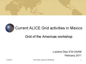 Current ALICE Grid activities in Mexico Grid of