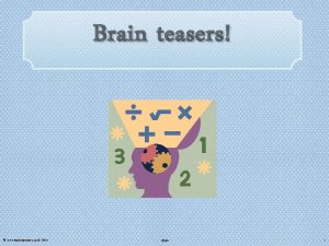 Brain teasers www teachitprimary co uk 2014 15504