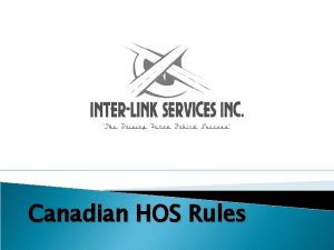 Canadian hos rules
