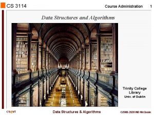 CS 3114 Course Administration 1 Data Structures and