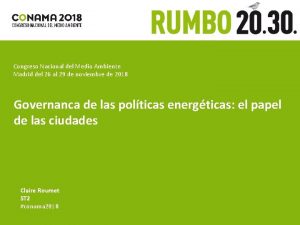 Congreso Nacional del Medio Ambiente Madrid del 26