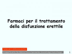 Farmaci per il trattamento della disfunzione erettile Farmaci