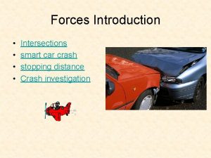 Forces Introduction Intersections smart car crash stopping distance