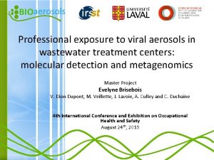 BIOaerosols Professional exposure to viral aerosols in wastewater