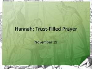 Hannah TrustFilled Prayer November 19 Admit it now