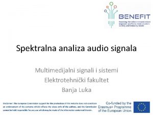 Spektralna analiza audio signala Multimedijalni signali i sistemi