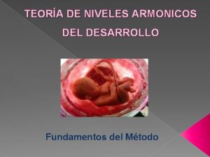 TEORA DE NIVELES ARMONICOS DEL DESARROLLO Fundamentos del