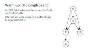 Warmup DFS Graph Search In HW 1 Q