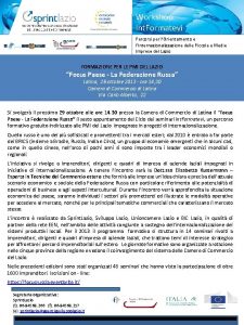 Workshop Int Formatevi Percorsi per lOrientamento e lInternazionalizzazione